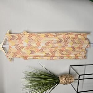 Naturals d&co. Colorful Knit‎ Chevron Maxi Dress Medium